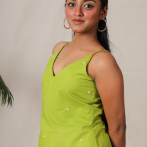 Siya Lime Minimal Green Kurta