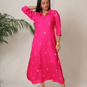 Roselia Pink Shirt Dress