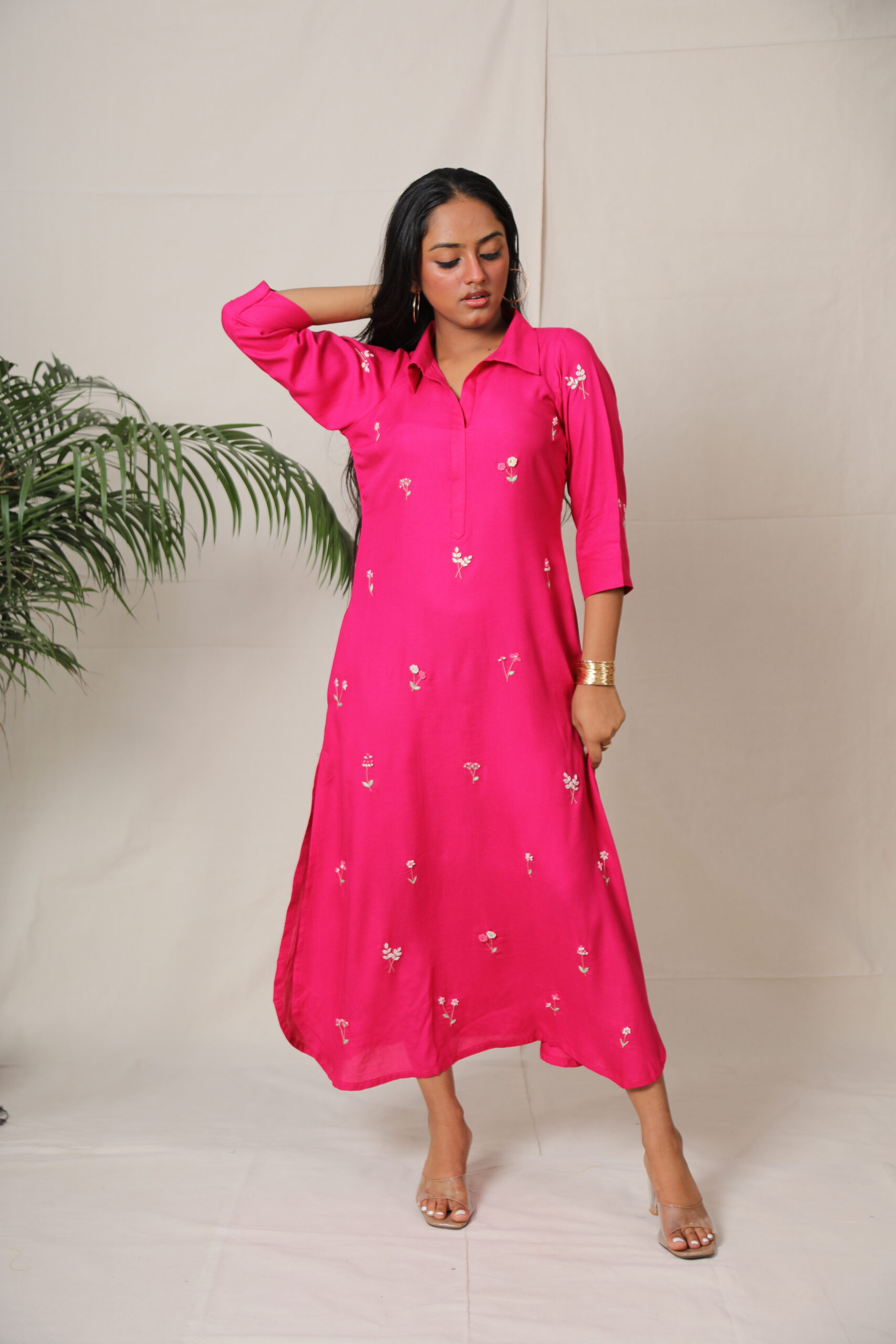 Roselia Pink Shirt Dress