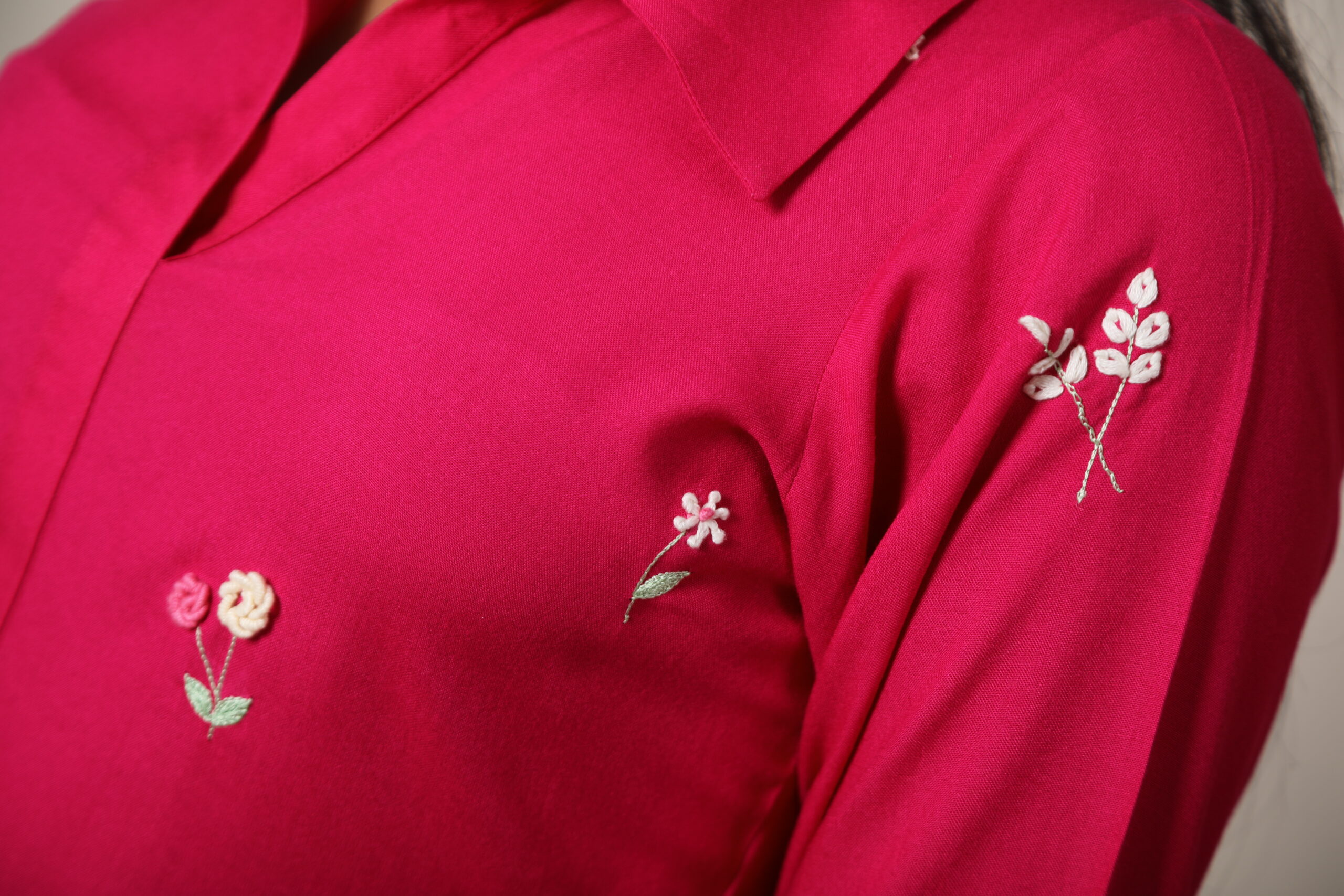 Roselia Pink Shirt Dress - Image 5