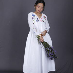 Zara Floral White Dress