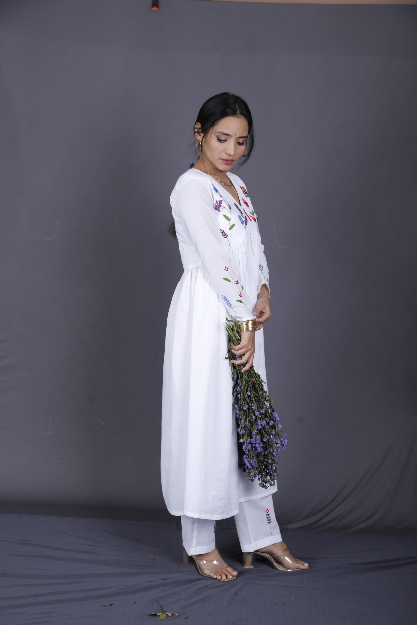 Zara Floral White Dress - Image 3